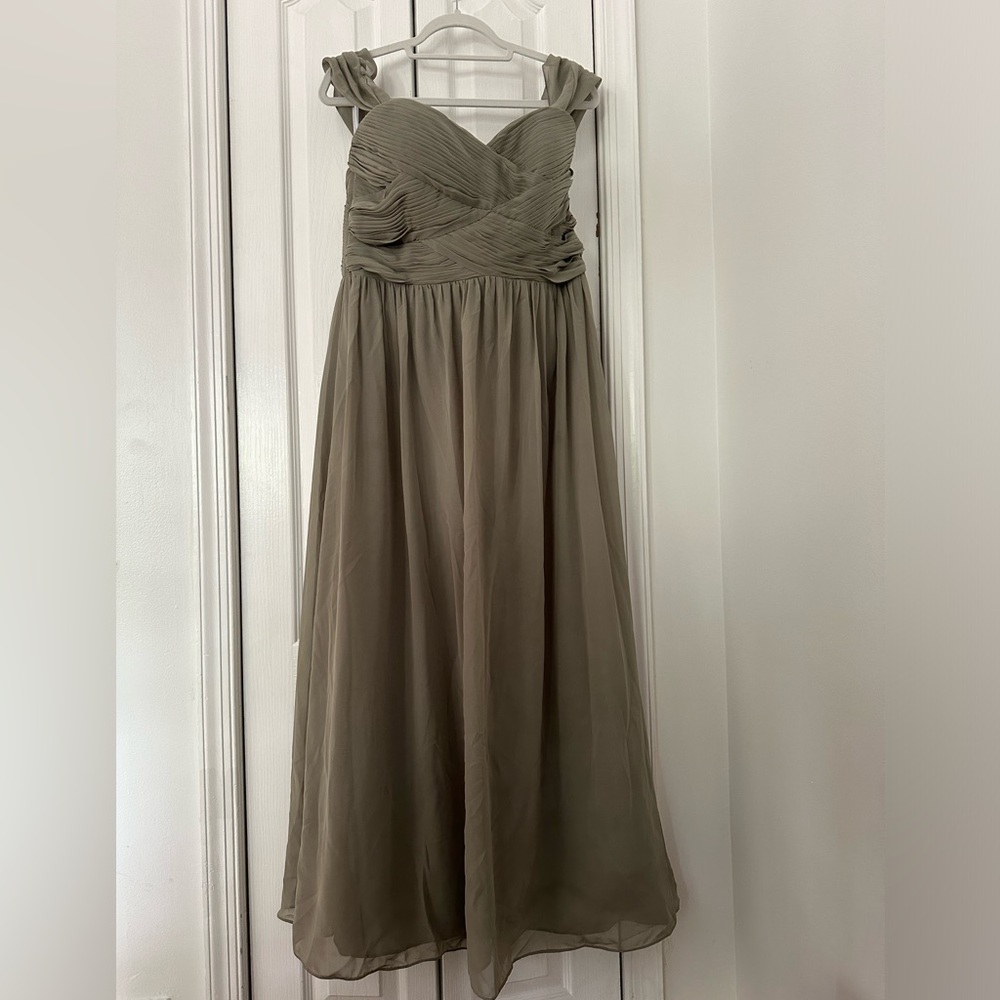 Kennedy Chiffon Convertible Dress Size 16 - Revelry - Silver Sage